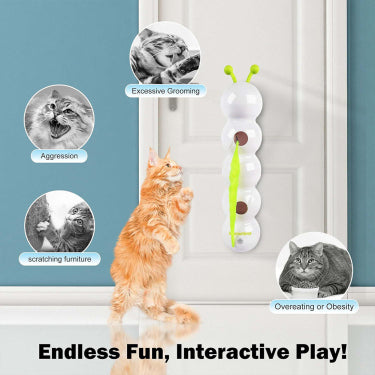 Caterpillar Teasing Cat Toy Motion Activated Kitten Toy Rechargeable Automatic C