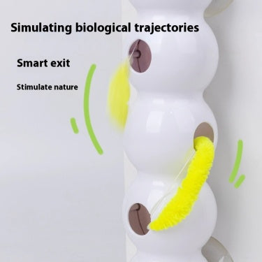 Caterpillar Teasing Cat Toy Motion Activated Kitten Toy Rechargeable Automatic C