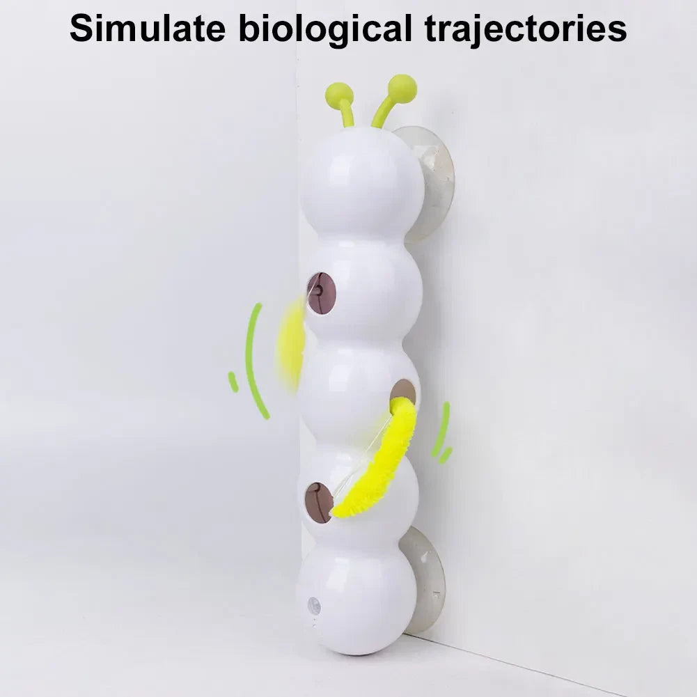 Caterpillar Teasing Cat Toy Motion Activated Kitten Toy Rechargeable Automatic C