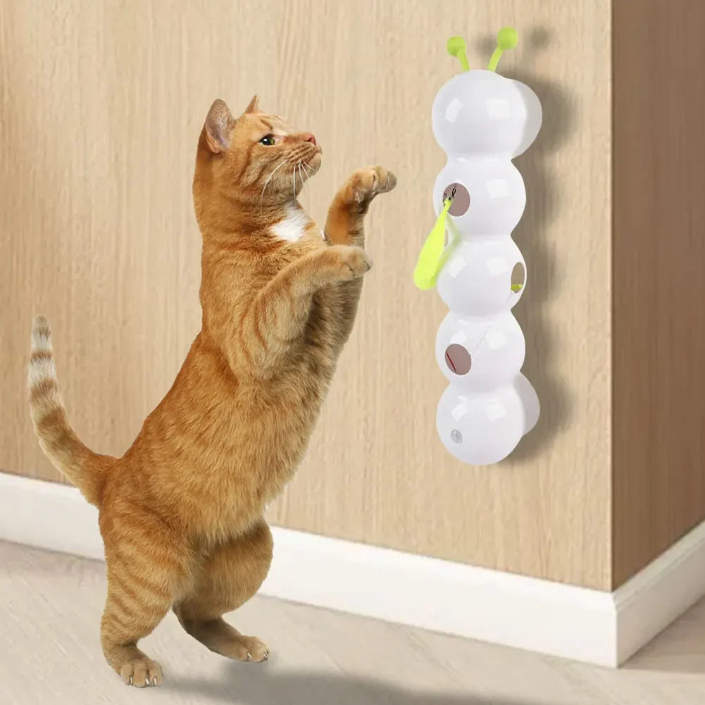 Caterpillar Teasing Cat Toy Motion Activated Kitten Toy Rechargeable Automatic C